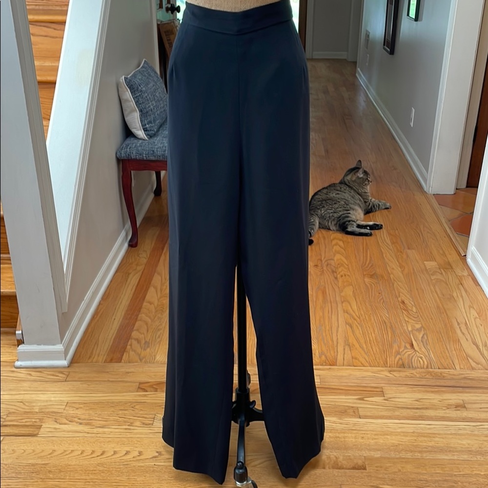 Elegant Black Women's Plus Size Wide-Leg Pants